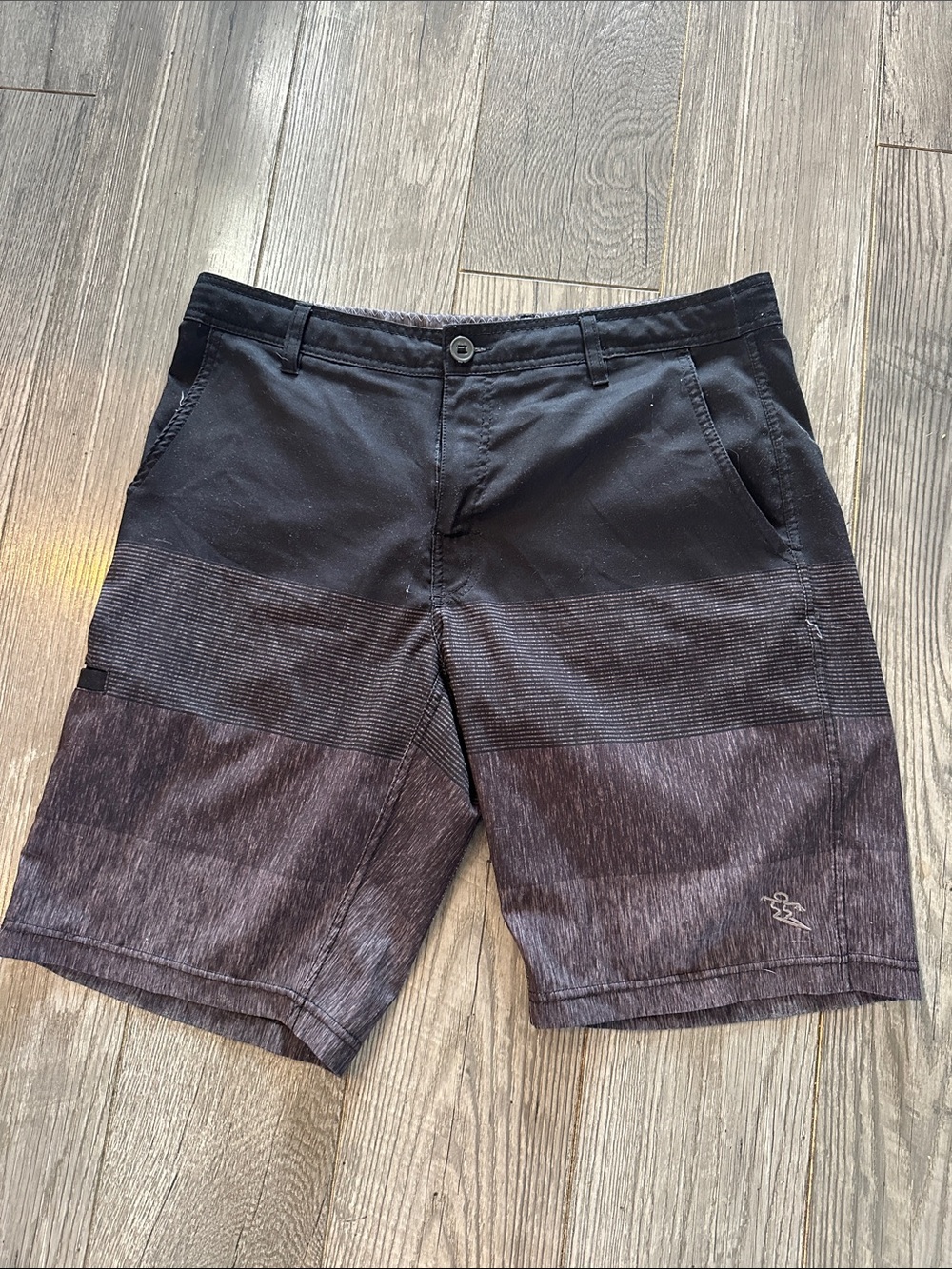 Men's Gradient Black Swim Board Shorts